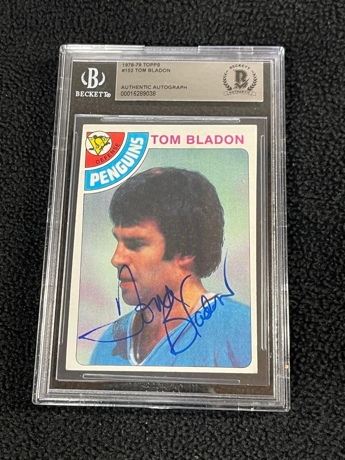 Tom Bladon Signed 1978-79 Topps Hockey Card #152 Beckett