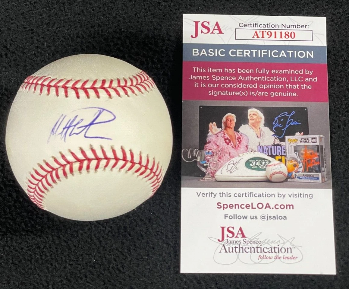 Matt Wieters Signed Baltimore Orioles OML Baseball JSA COA