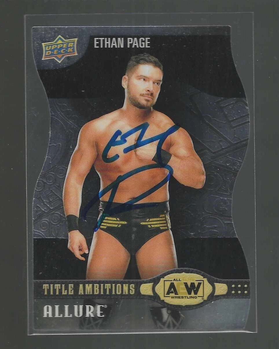 Ethan Page Signed 2022 AEW Upper Deck Allure Team Ambitions Card #TA-25 WWE NXT
