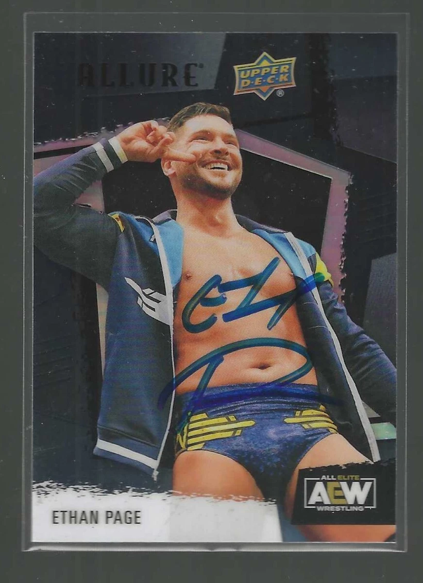 ETHAN PAGE SIGNED 2022 UPPER DECK ALLURE AEW BLACK RAINBOW CARD #29 WWE NXT COLLECTIBLE MEMORABILIA