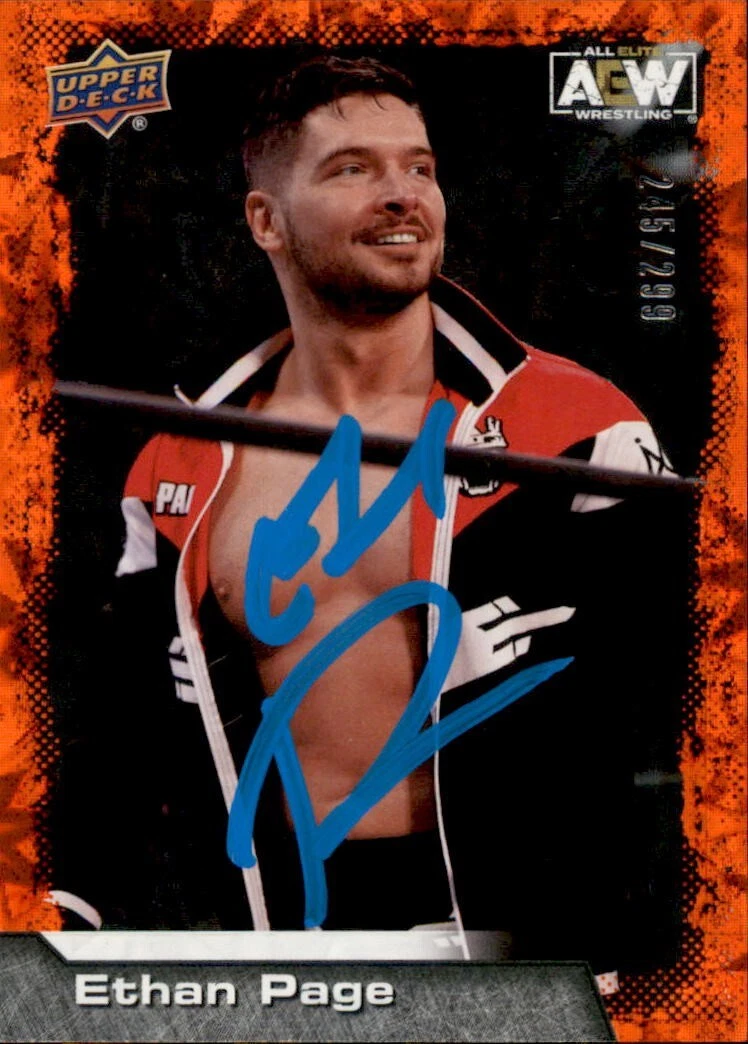Ethan Page Signed 2022 AEW Upper Deck Dynamite Card #8 245/299 WWE NXT