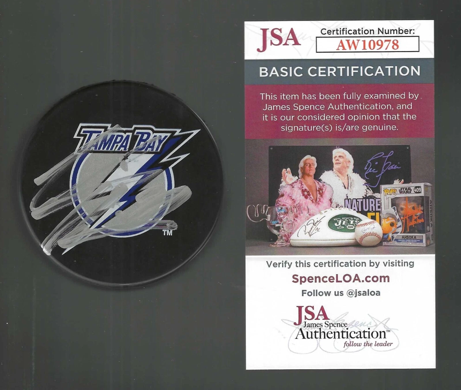 Victor Hedman Signed Tampa Bay Lightning Souvenir Puck JSA COA