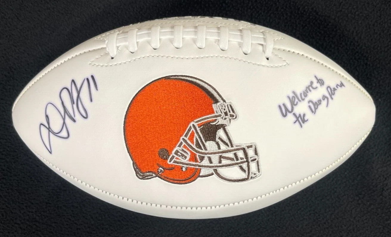 Donovan Peoples-Jones Signed & Inscribed Cleveland Browns Football JSA COA