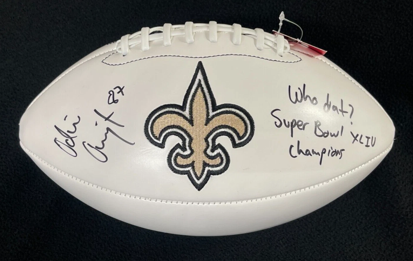 Adrian Arrington Signed & Double Inscribed New Orleans Saints Football JSA COA
