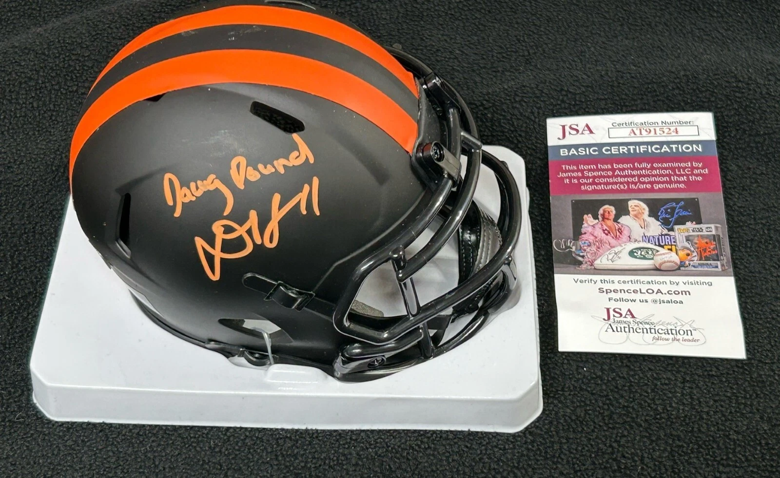 Donovan Peoples-Jones Signed Inscribed Cleveland Browns Eclipse Mini Helmet JSA
