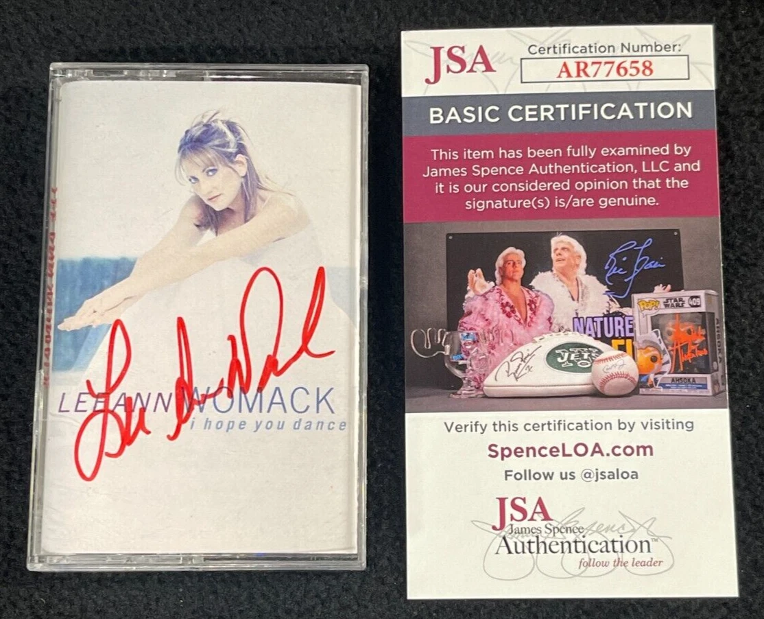 Lee Ann Womack Signed I Hope You Dance Cassete Tape Insert JSA COA
