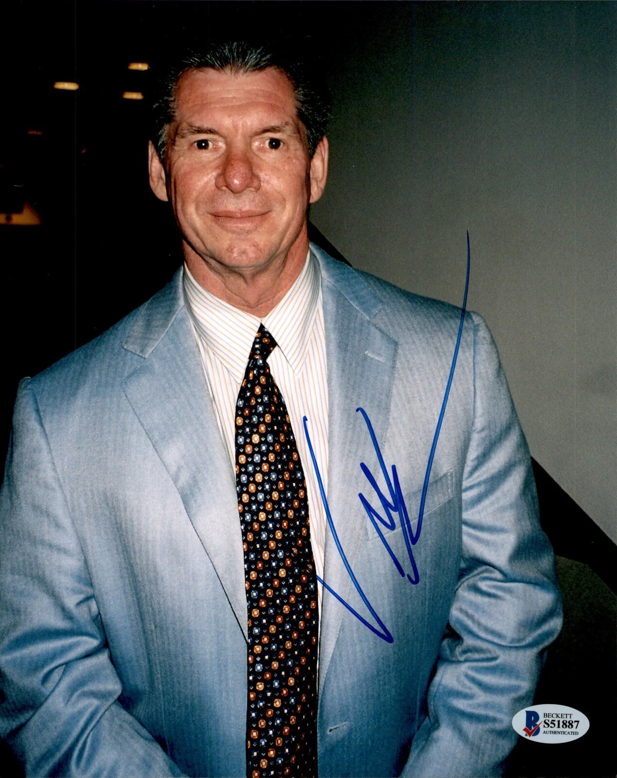 Vince McMahon Signed WWE 8x10 Photo WWF WCW AEW Mr. Beckett COA