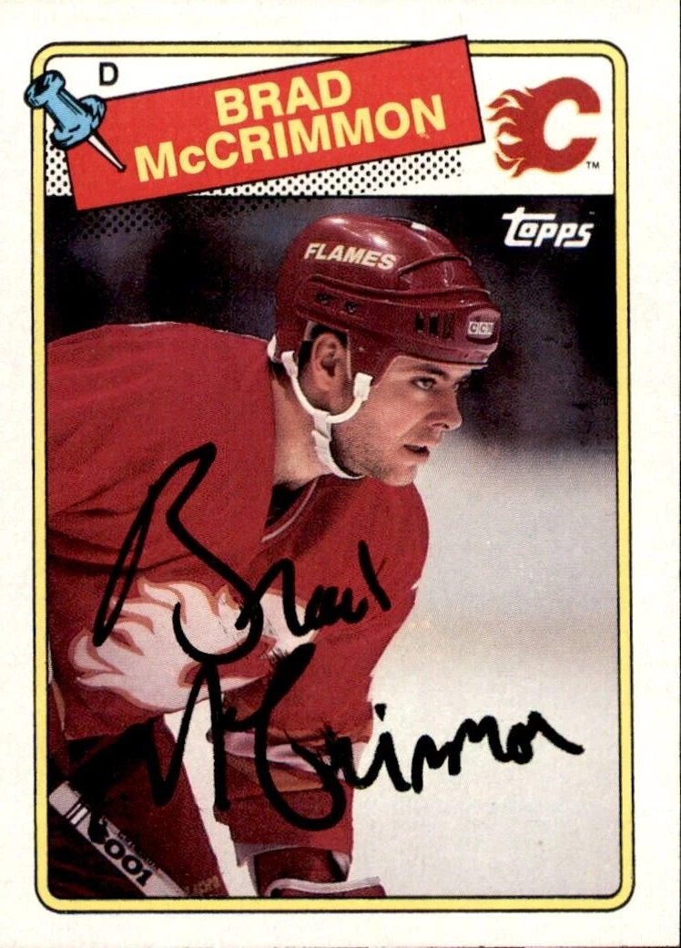 Brad McCrimmon Signed 1988-89 Topps Card #178 Calgary Flames