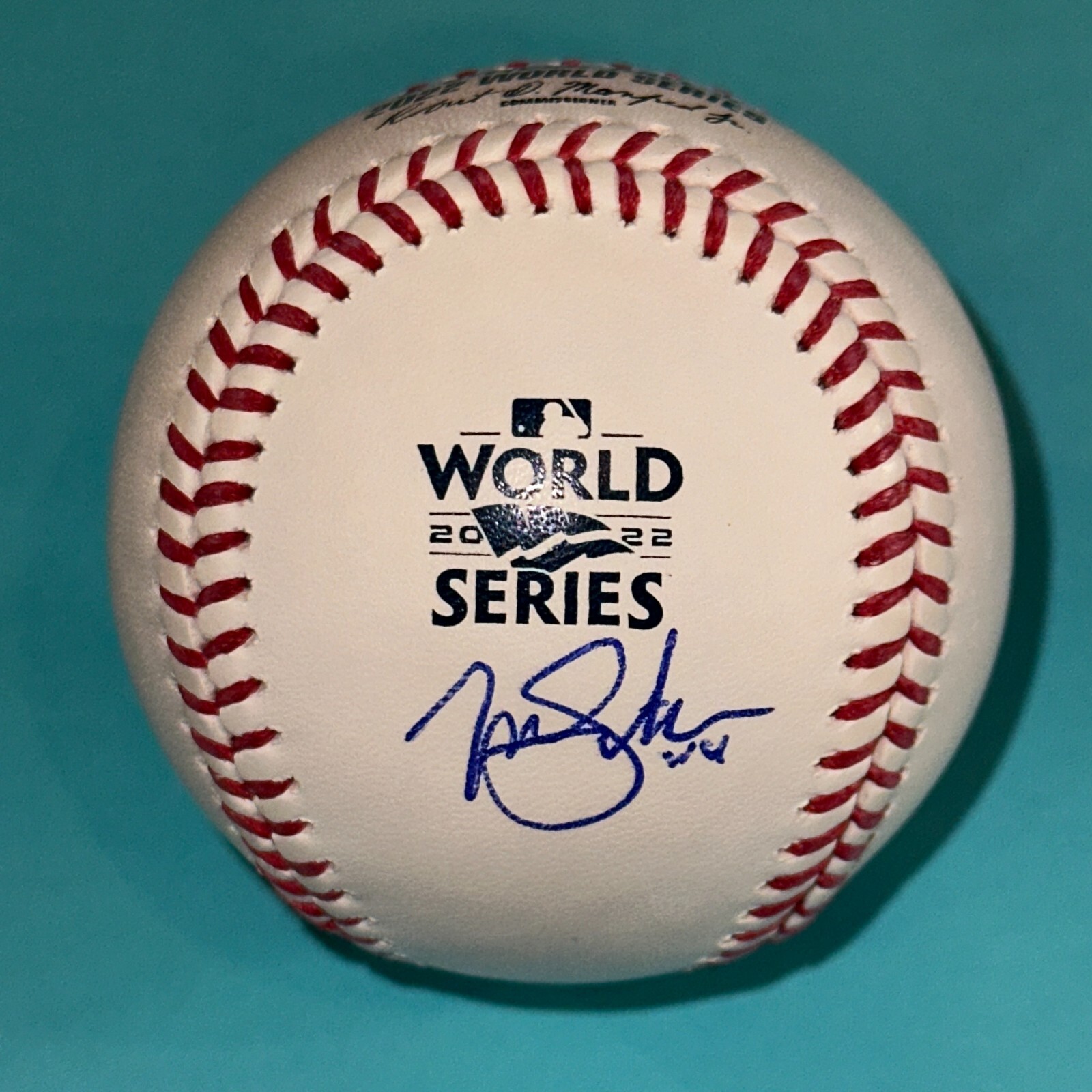TROY SNITKER (Astros) Signed Official 2022 WORLD SERIES Baseball Beckett (BAS)