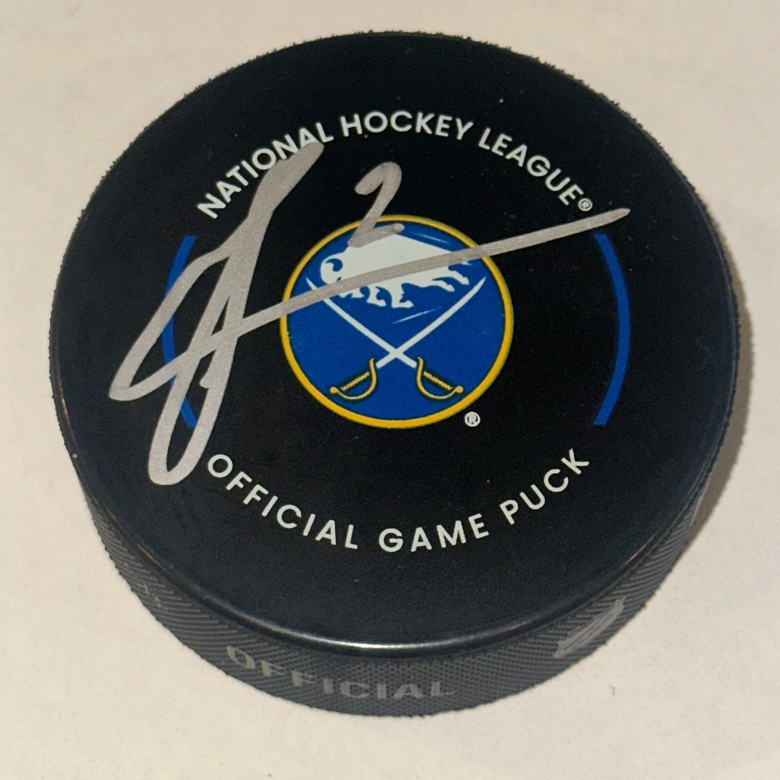UKKO-PEKKA LUUKKONEN Signed Buffalo SABRES Official GAME Puck Beckett Auth (BAS)