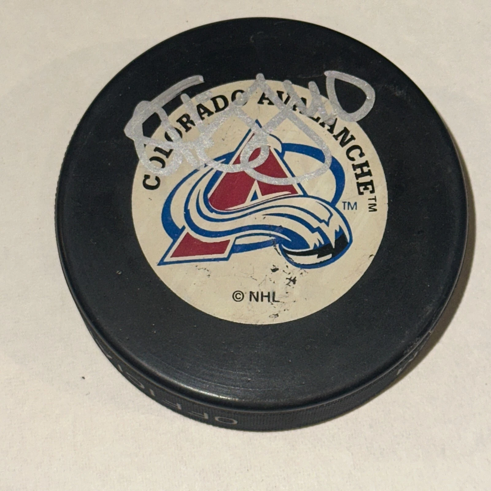 ALEX TANGUAY Signed Colorado AVALANCHE Puck Beckett Auth (BAS)