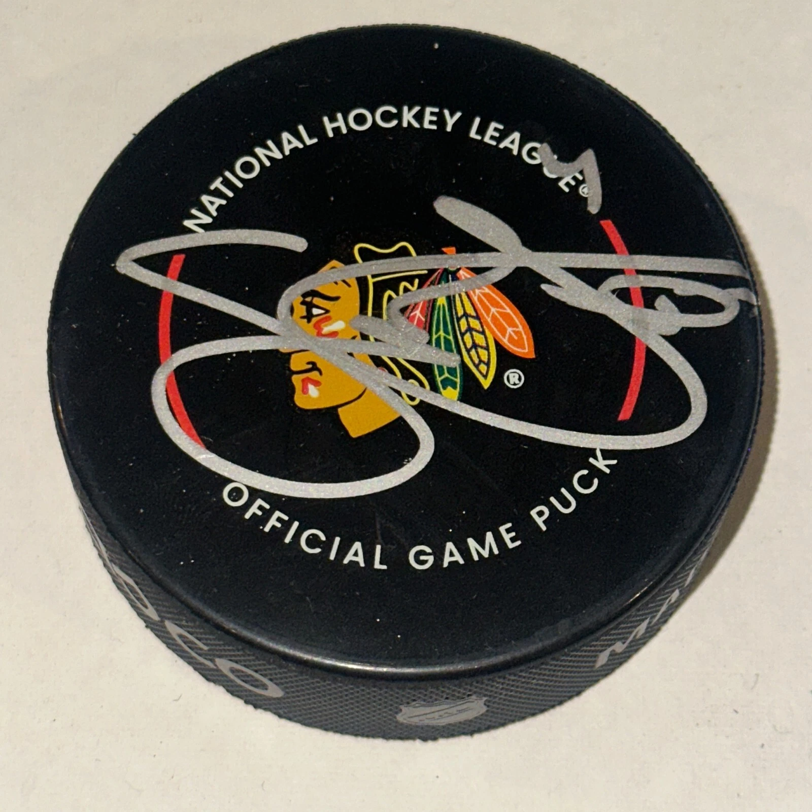 SETH JONES Signed Chicago BLACKHAWKS Official GAME Puck Beckett (BAS)