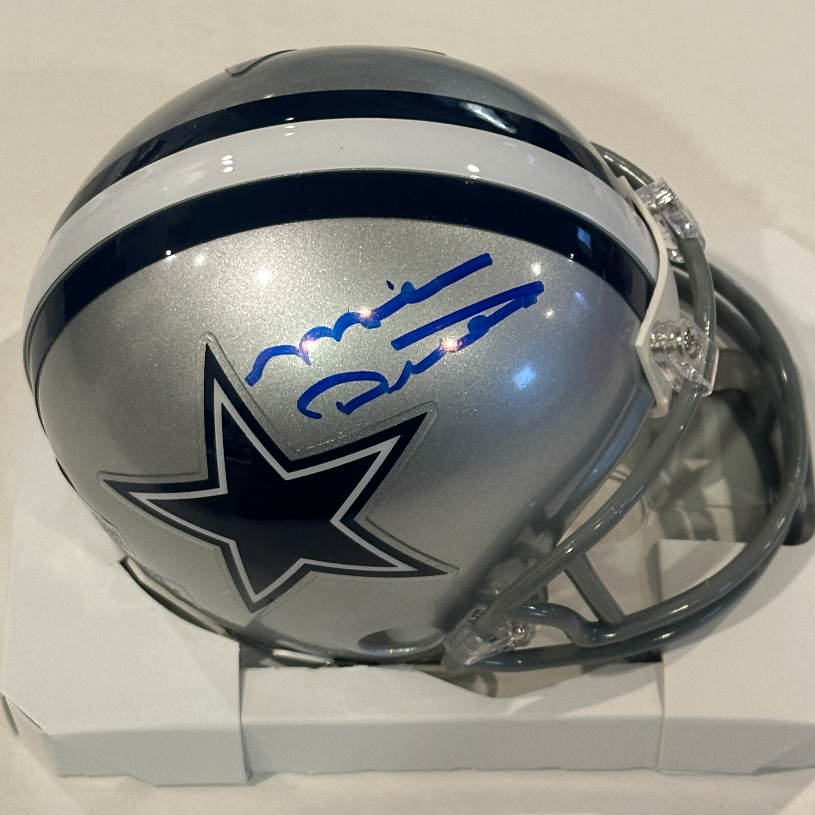 MIKE DITKA Signed Dallas COWBOYS Mini-helmet - Beckett Witnessed (BAS)