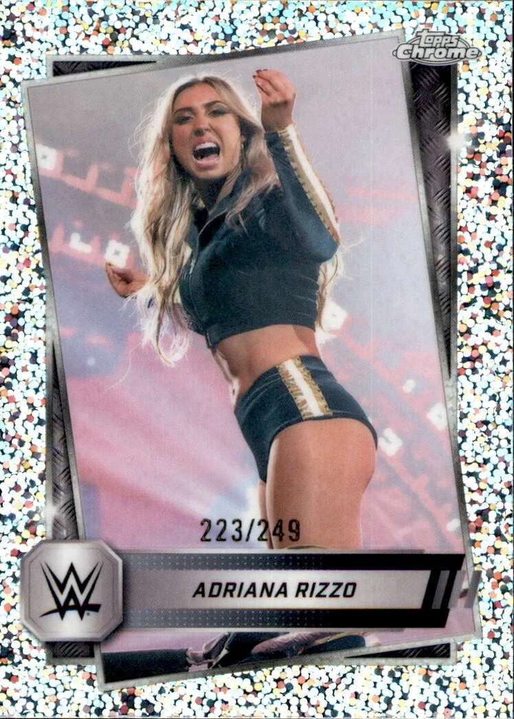 Adrianna Rizzo 2025 Topps Chrome WWE Card Speckle Refractor #18 223/249