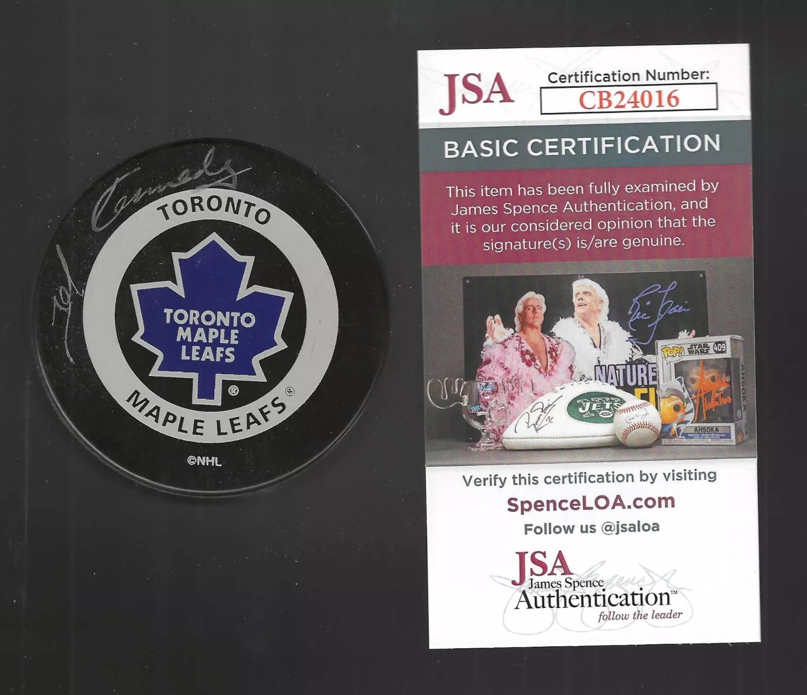 Ted Kennedy Signed Toronto Maple Leafs Official Game Puck JSA COA