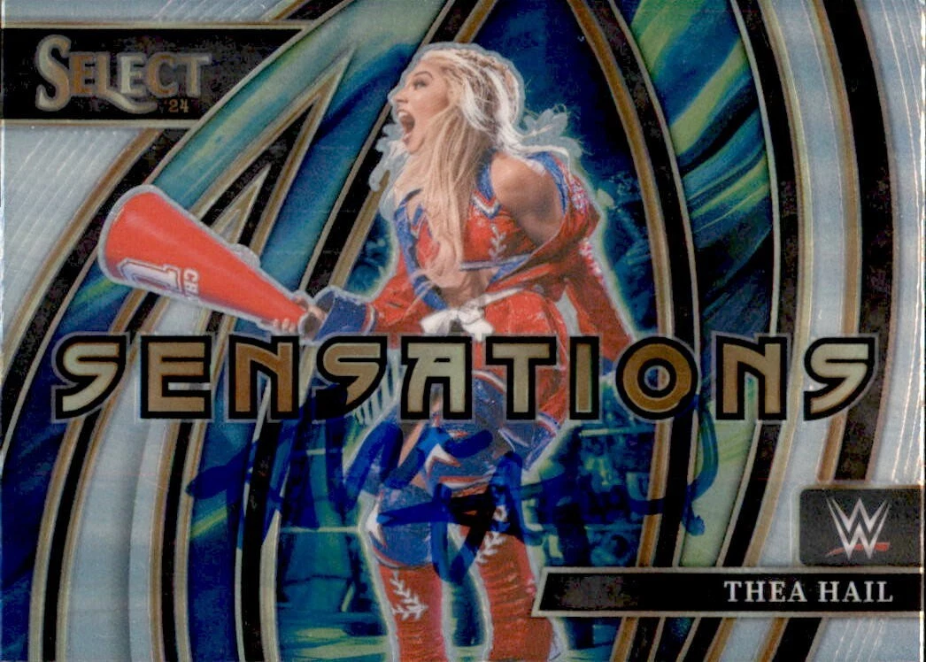 Thea Hail Signed 2024 Panini Select Prizm Sensations WWE NXT Card #7 Chase U