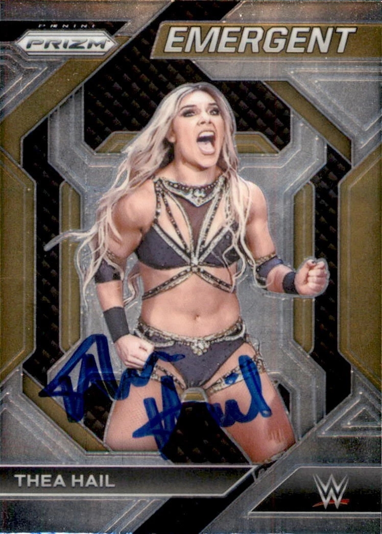 Thea Hail Signed 2024 Panini Prizm Emergent WWE NXT Card #4 Chase U