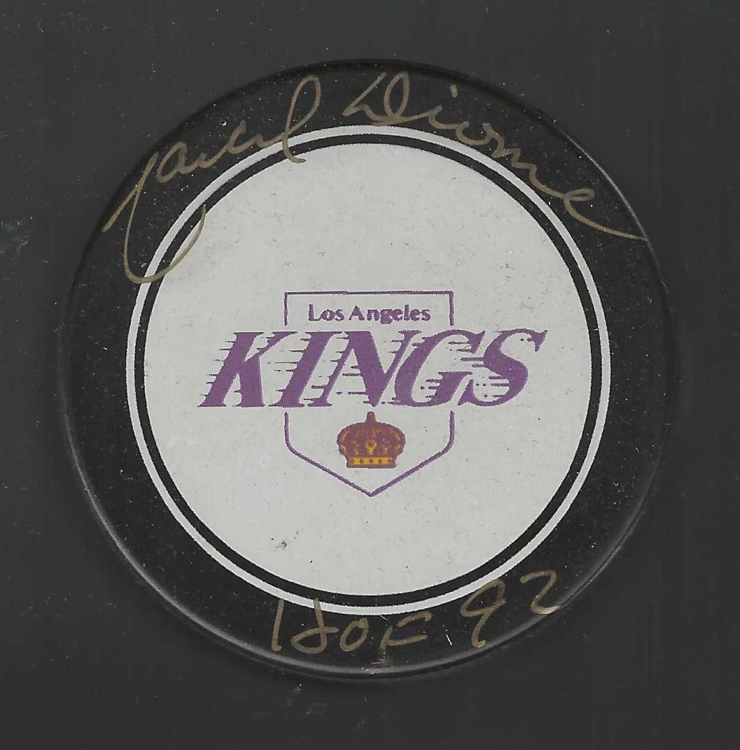 Marcel Dionne Signed & Inscribed Los Angeles Kings Official Game Puck BAS COA LA