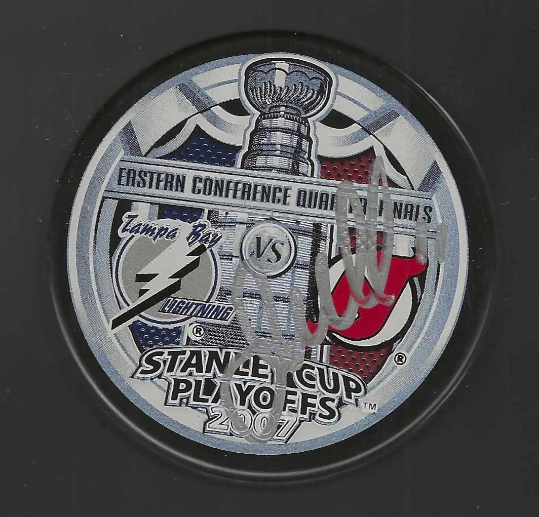 John Madden Signed New Jersey Devils 2007 Eastern Conference Quaterfinals Puck