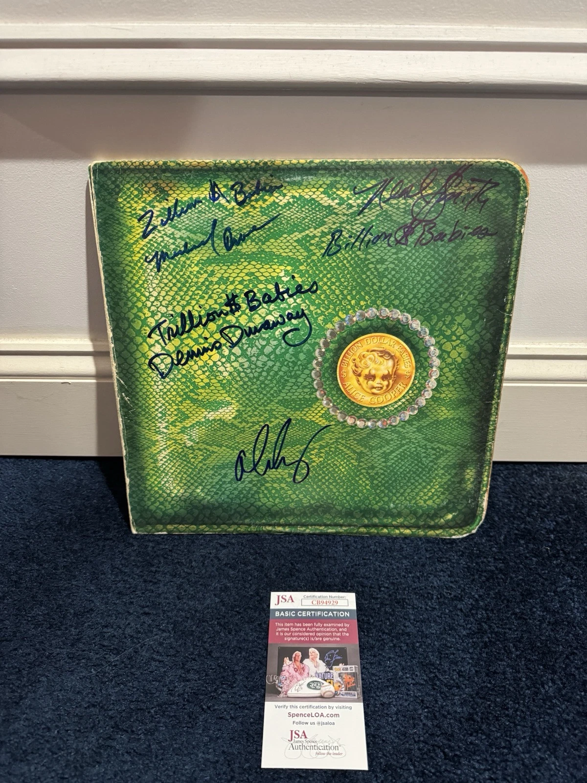 Alice Cooper Billion Dollar Babies Signed Album Bruce Smith Dunaway JSA w Lyrics