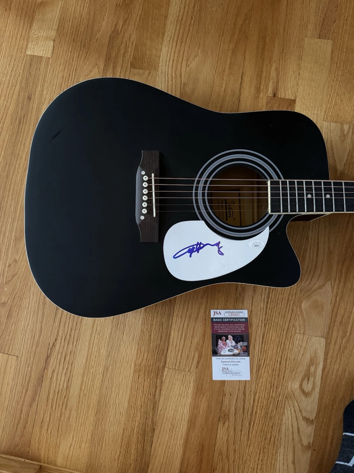 Rare Angus Young Authentic Signed Autographed Acoustic Guitar JSA AC/DC