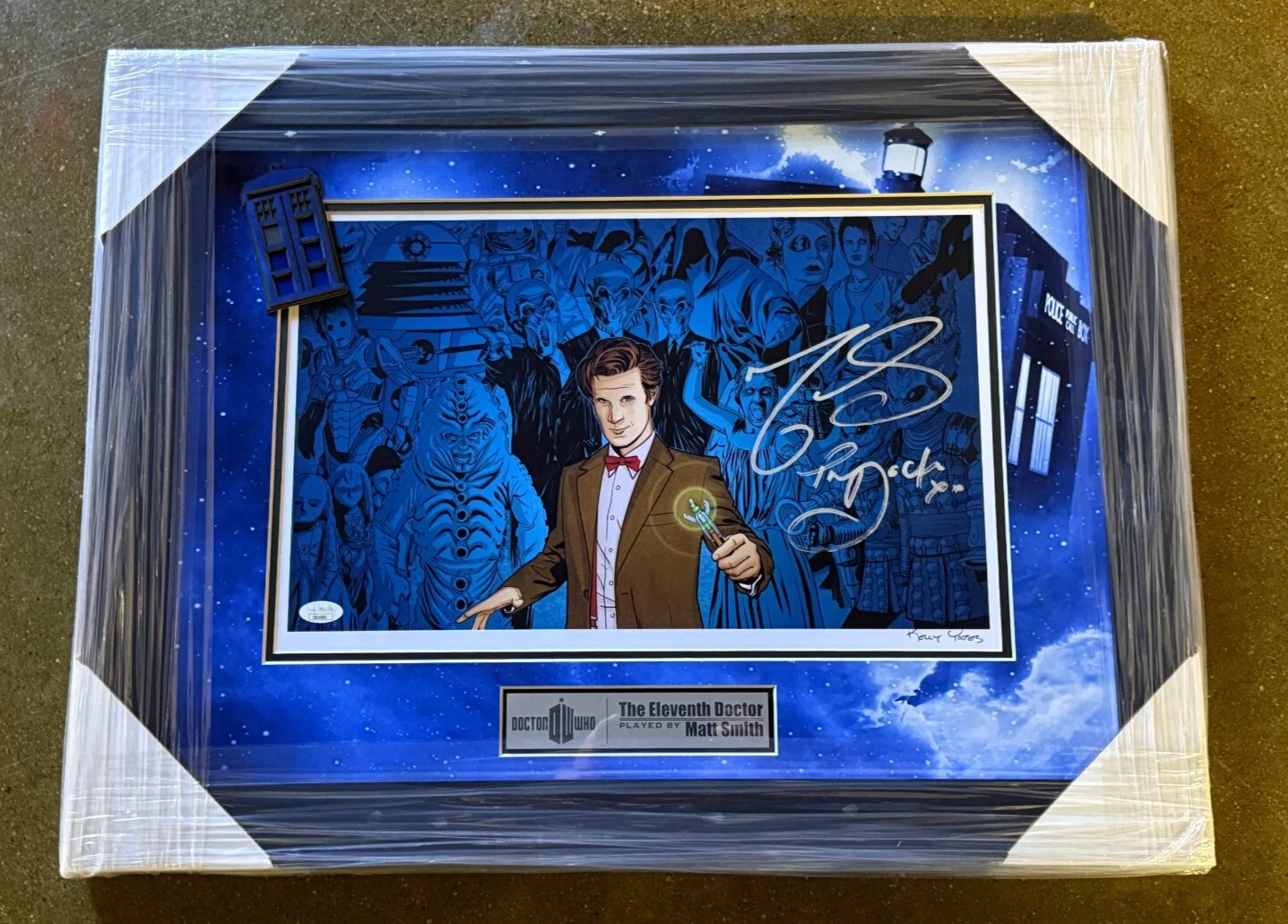 Matt Smith Signed Doctor Who Eleventh Framed Poster Print Photo JSA COA 11th