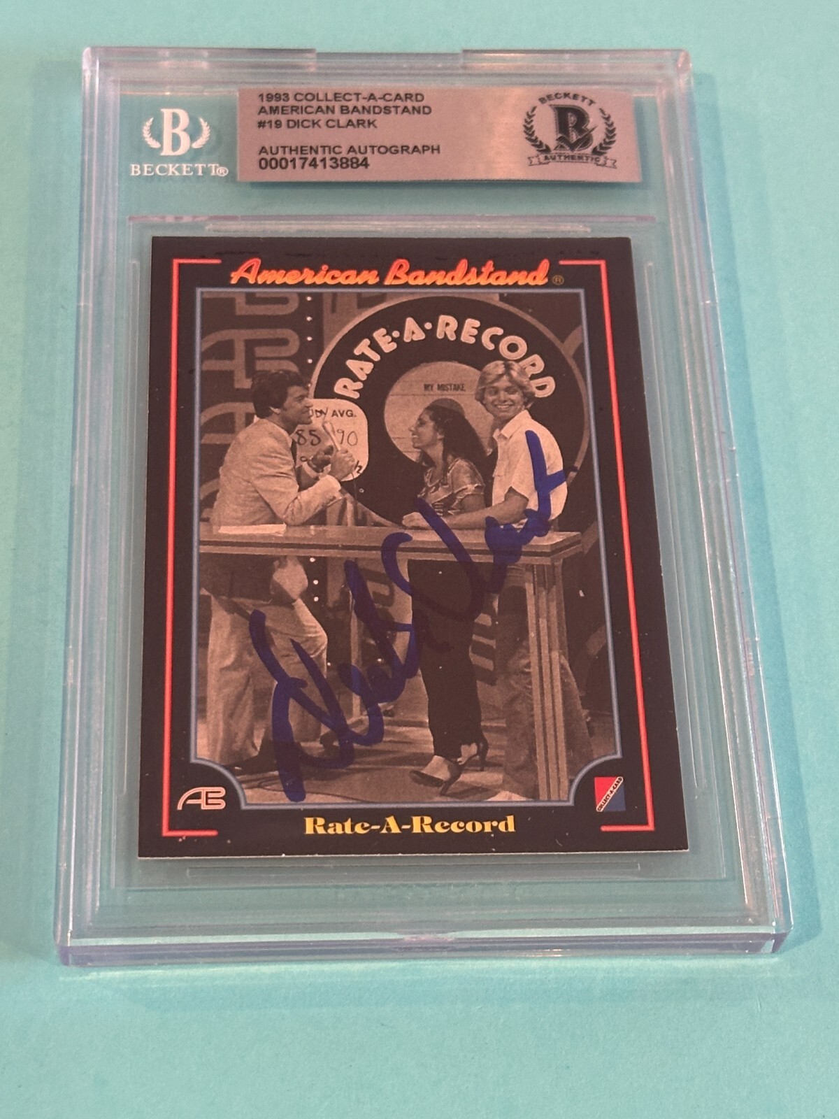 DICK CLARK Signed 1993 AMERICAN BANDSTAND Card #19 Beckett Authenticated BAS