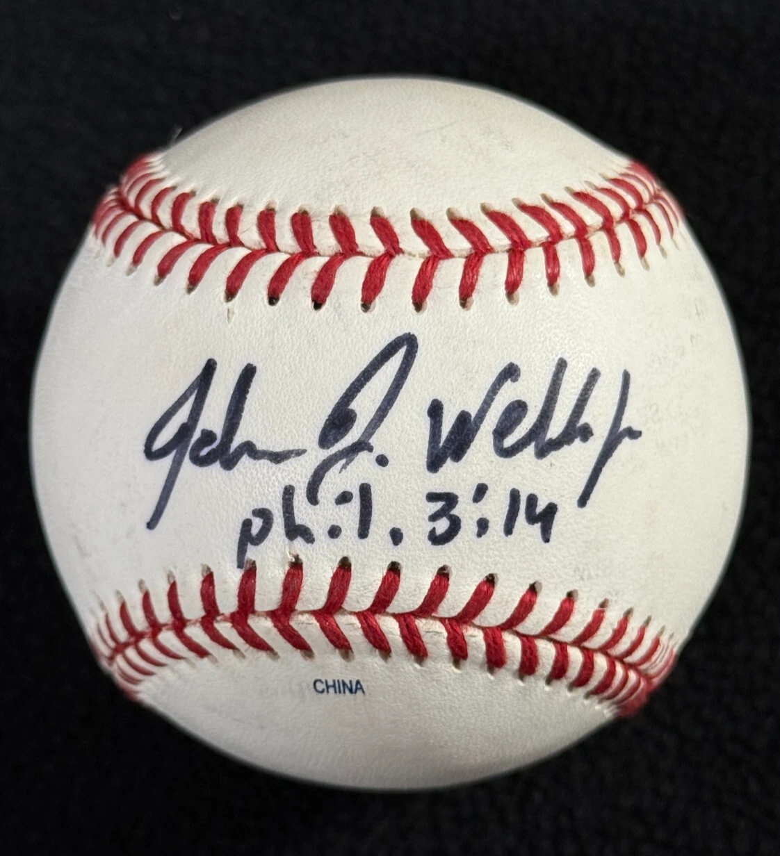 John Webb Signed Chicago Cubs Florida State League Official Baseball Beckett COA