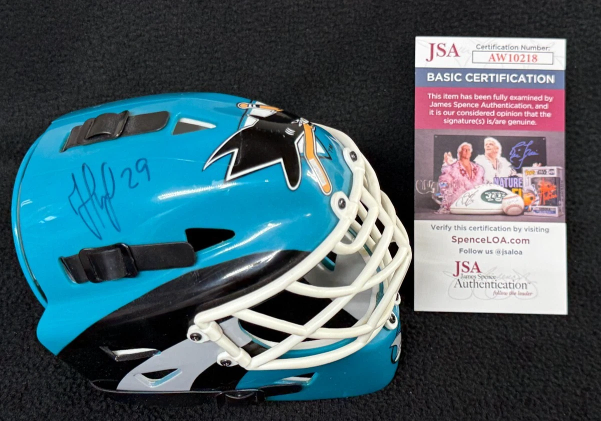 Jimmy Waite Signed San Jose Sharks Goalie Mask JSA COA