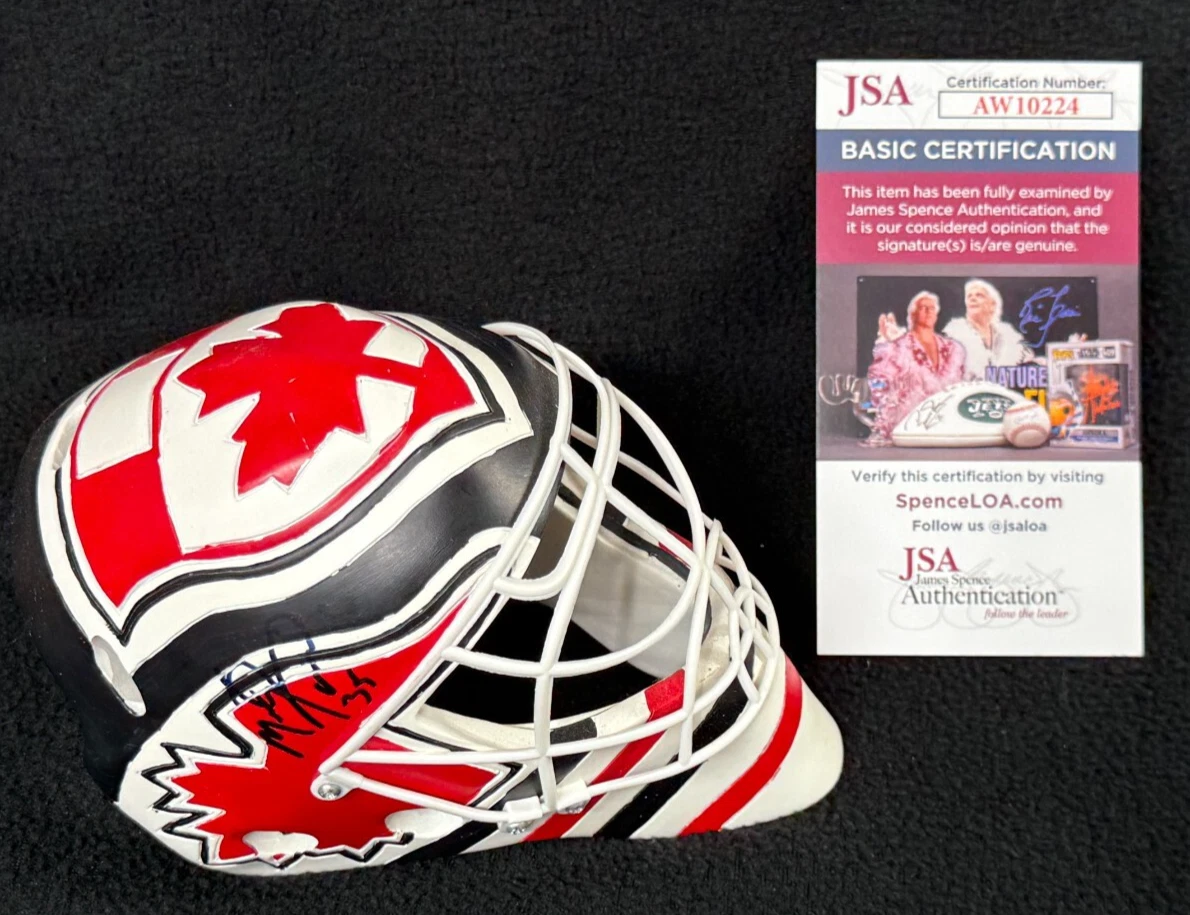 Marty Turco Signed Team Canada Mini Goalie Mask JSA COA Dallas Stars