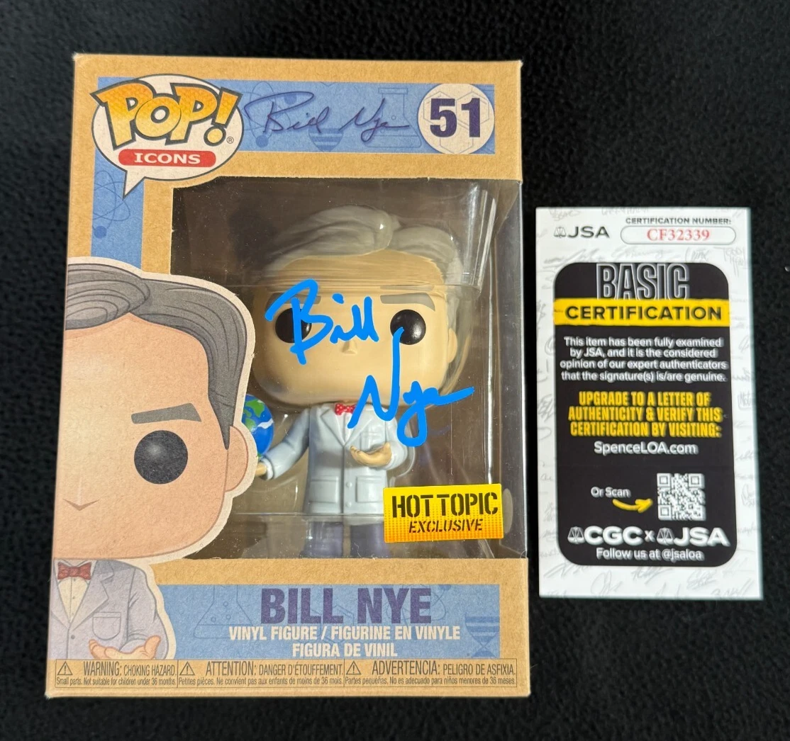 Bill Nye Signed The Science Guy Hot Topic Exclusive Funko Pop #51 JSA COA