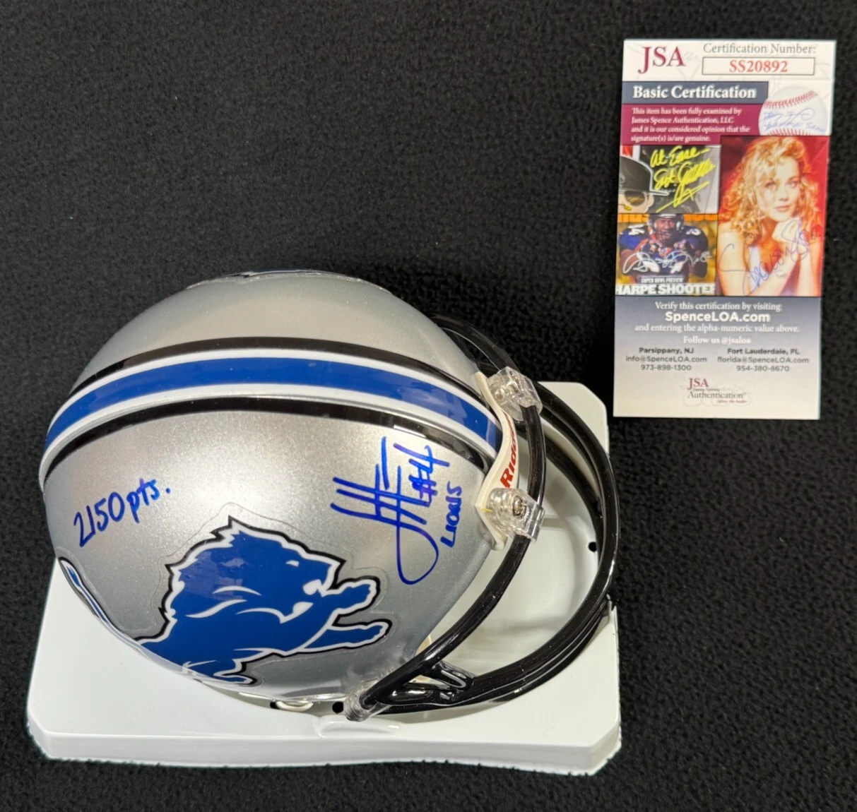 Jason Hanson Signed & Inscribed 