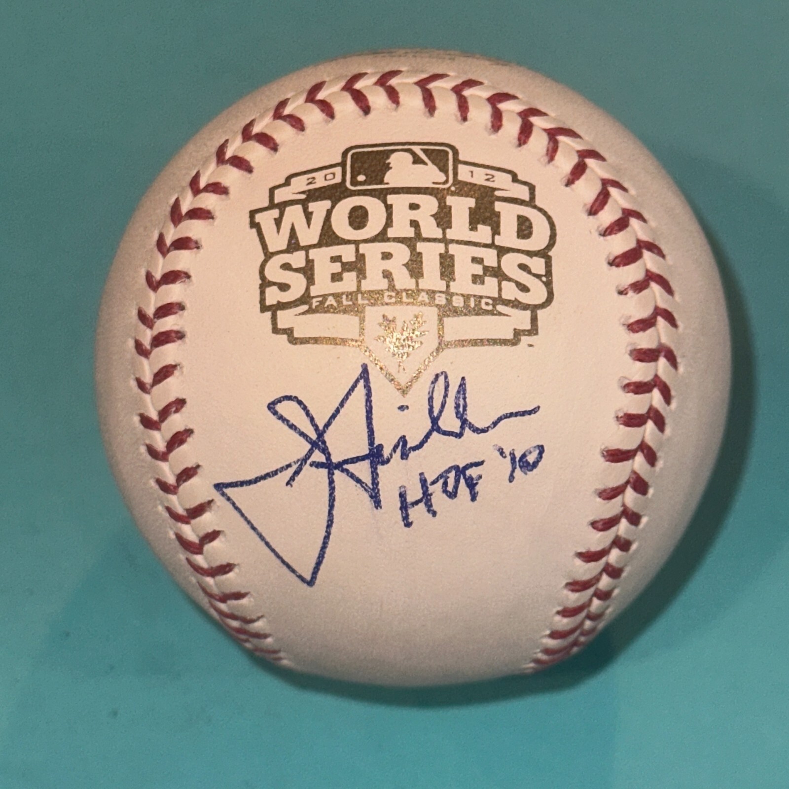 JON MILLER (Giants) Signed Official 2012 WORLD SERIES Baseball Beckett w/ HOF