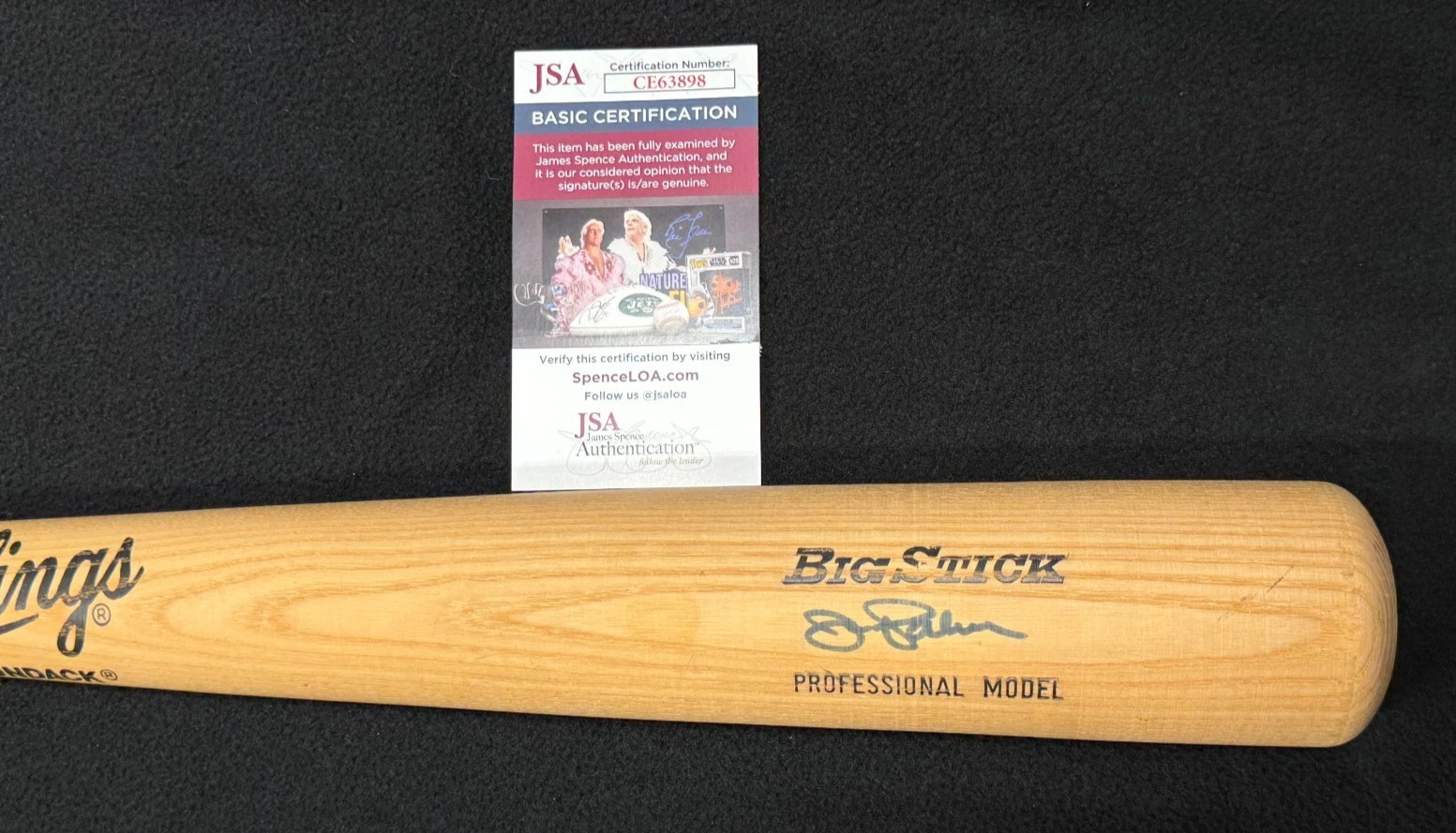 Jim Palmer Signed Rawlings Professional Model Bat Baltimore Orioles JSA COA