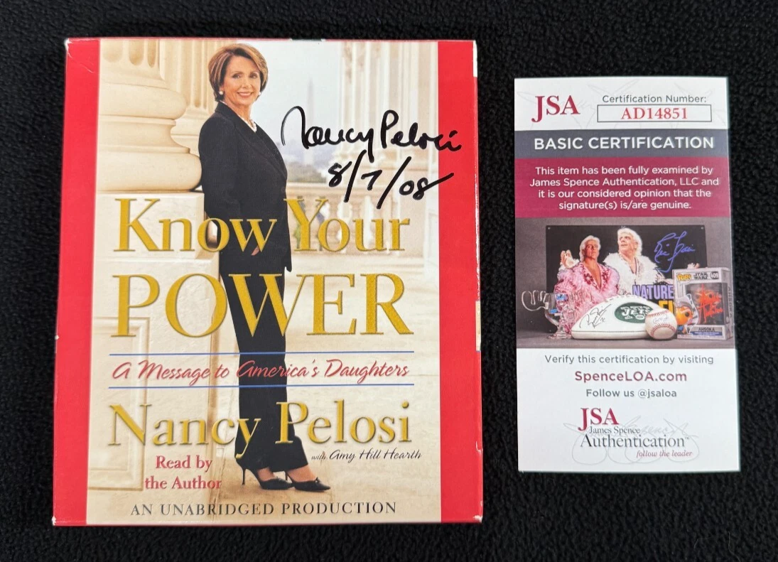 Nancy Pelosi Signed Know Your Power Audiobook CD JSA COA