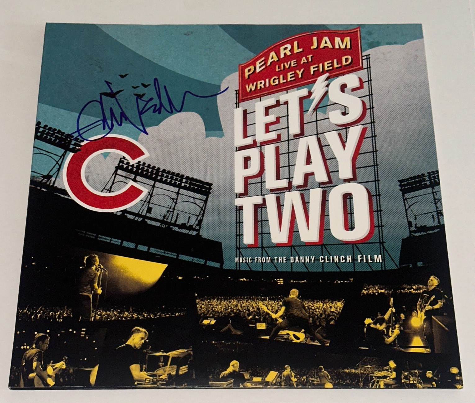 EDDIE VEDDER Signed Let's Play Two LP ALBUM COVER Beckett (BAS) LOA AUTO 10