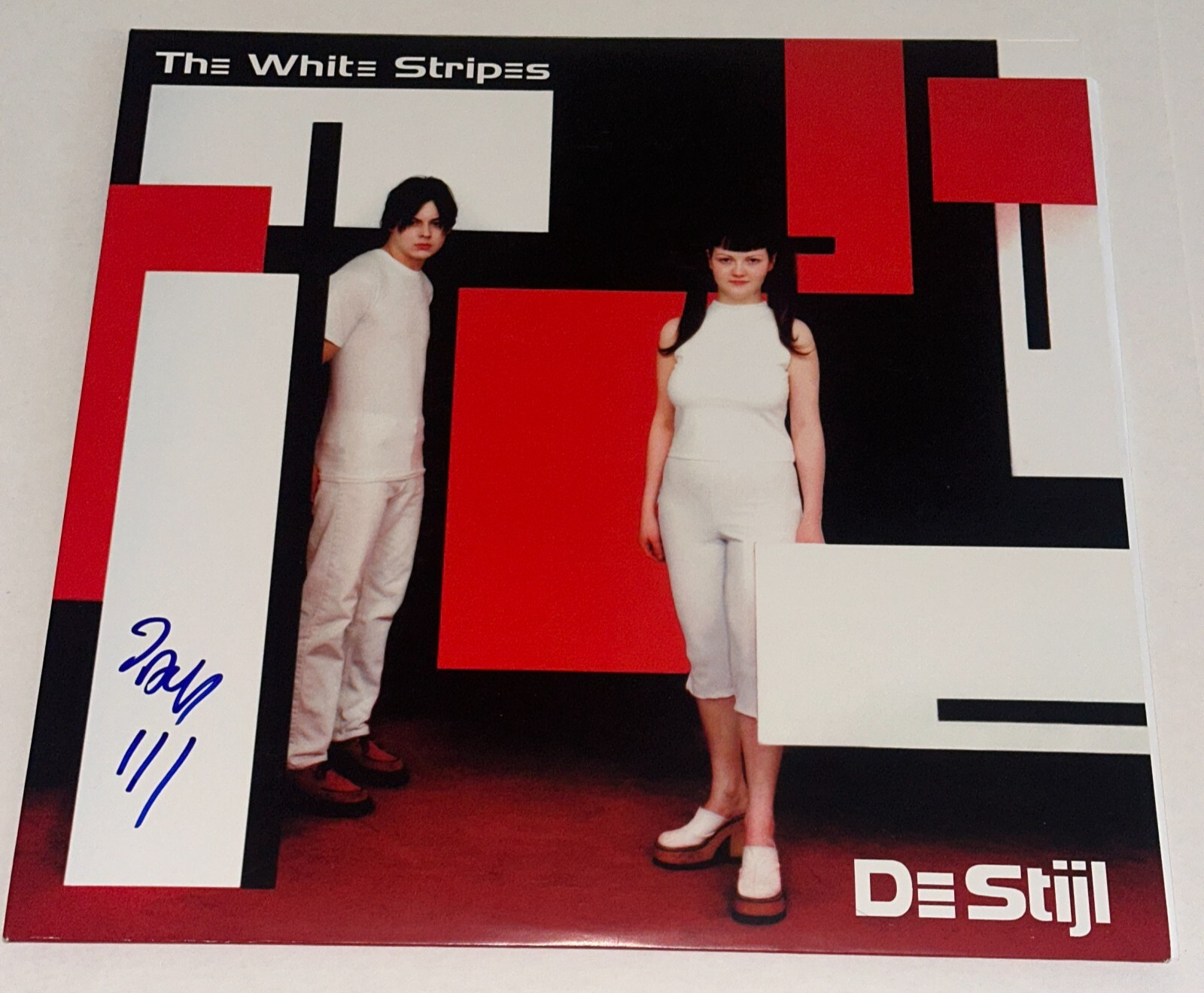 JACK WHITE Signed White Strips DE STIJL LP ALBUM COVER Beckett (BAS) LOA