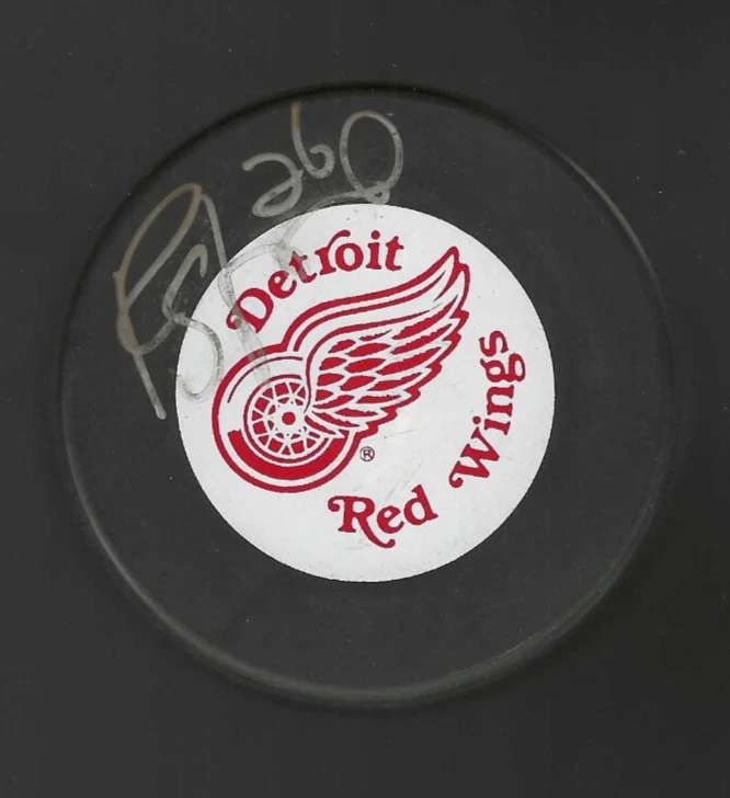 Ray Sheppard Signed Detroit Red Wings Trench Puck