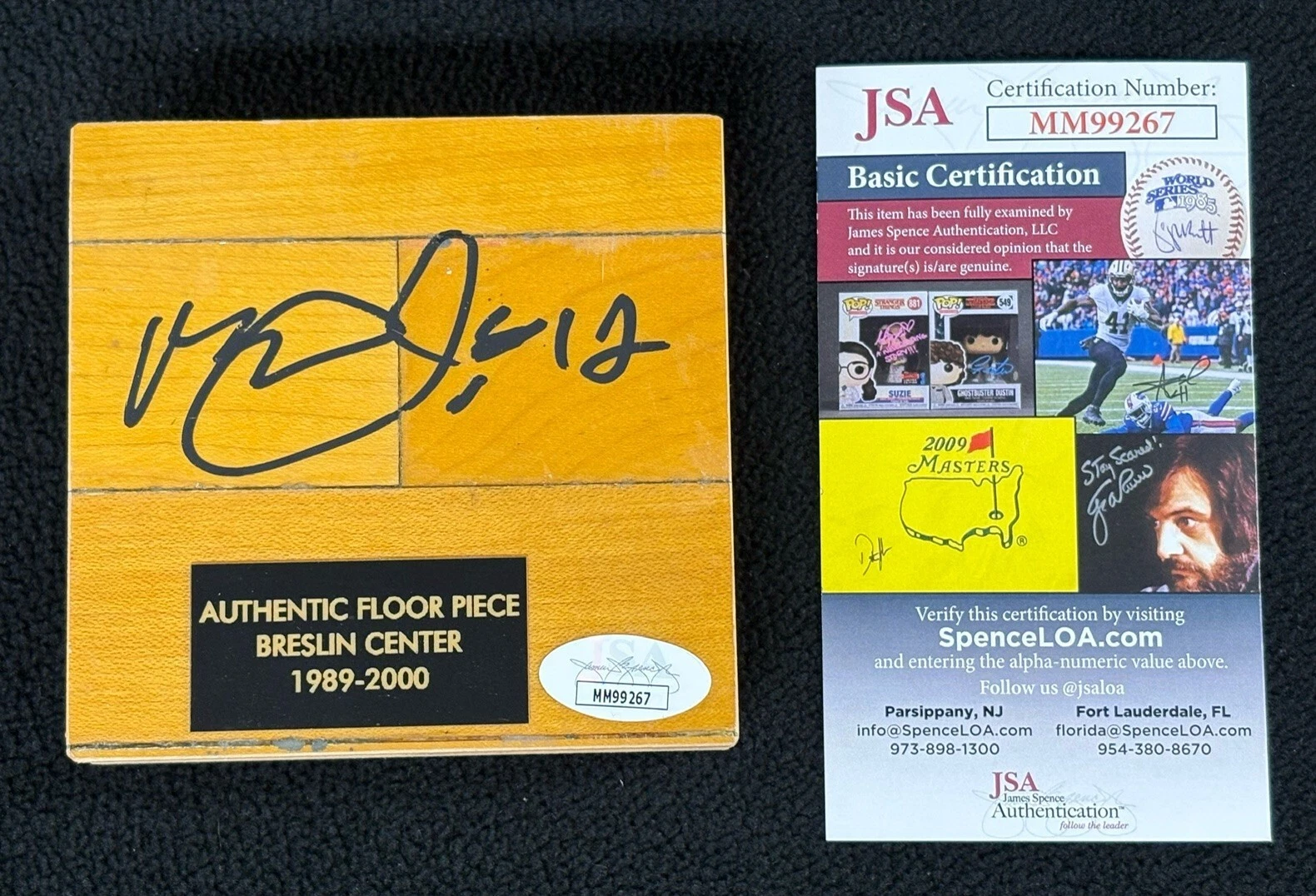 Mateen Cleaves Signed Michigan State Spartans Breslin Center Floor Cut JSA COA