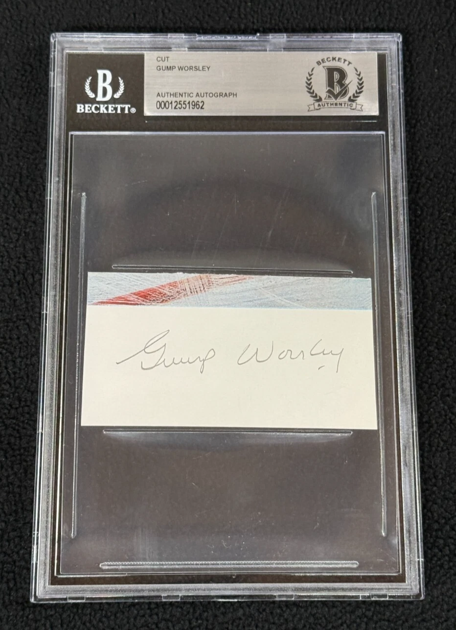 Gump Worsley Signed Cut Autograph Montreal Canadiens Beckett Certified