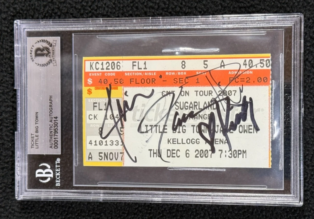 Little Big Town Signed Concert Ticket Stub Beckett Authenticated
