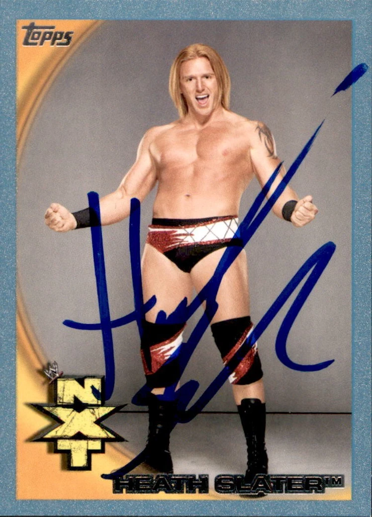 Heath Slater Signed 2010 Topps WWE NXT Blue Card #71 0530/2010