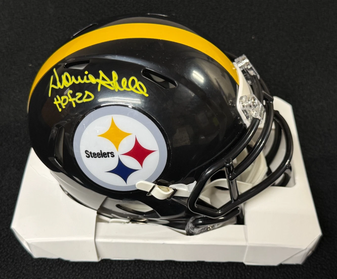 Donnie Shell Signed & Inscribed Pittsburgh Steelers Mini Helmet JSA COA