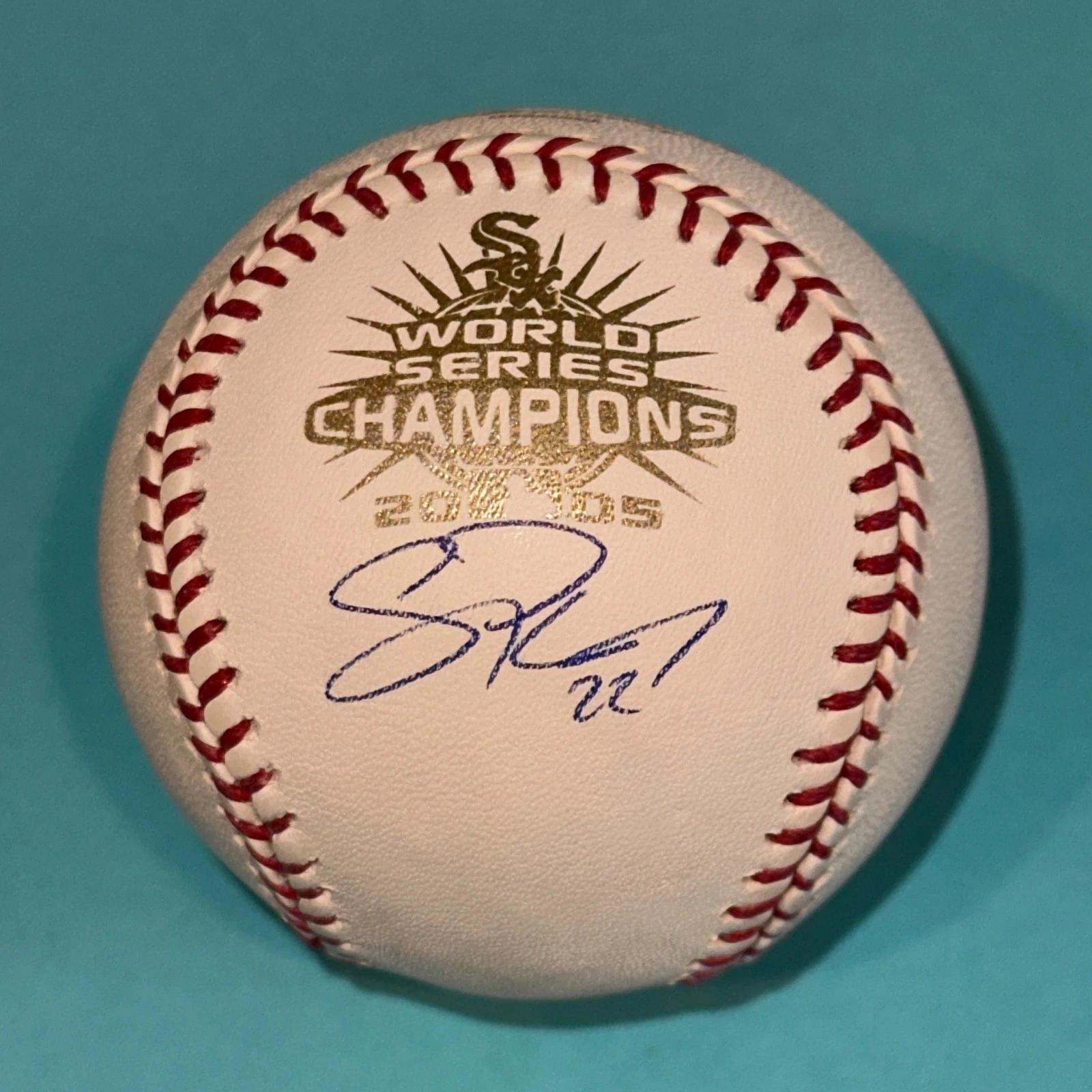 SCOTT PODSEDNIK (Sox) Signed Official 2005 WORLD SERIES Baseball Beckett BAS