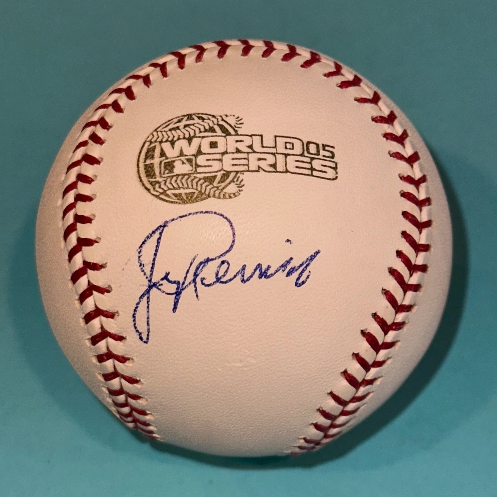 JERRY REINSDORF (Sox) Signed Official 2005 WORLD SERIES Baseball Beckett BAS