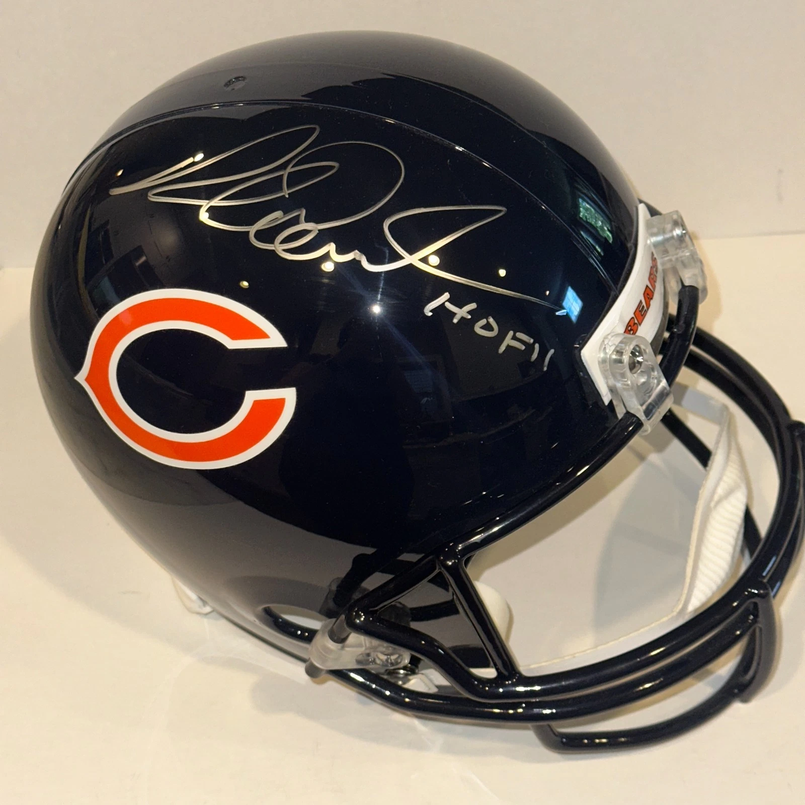 RICHARD DENT Signed Full-Size BEARS VSR4 Helmet w/ Beckett COA & HOF Inscrip