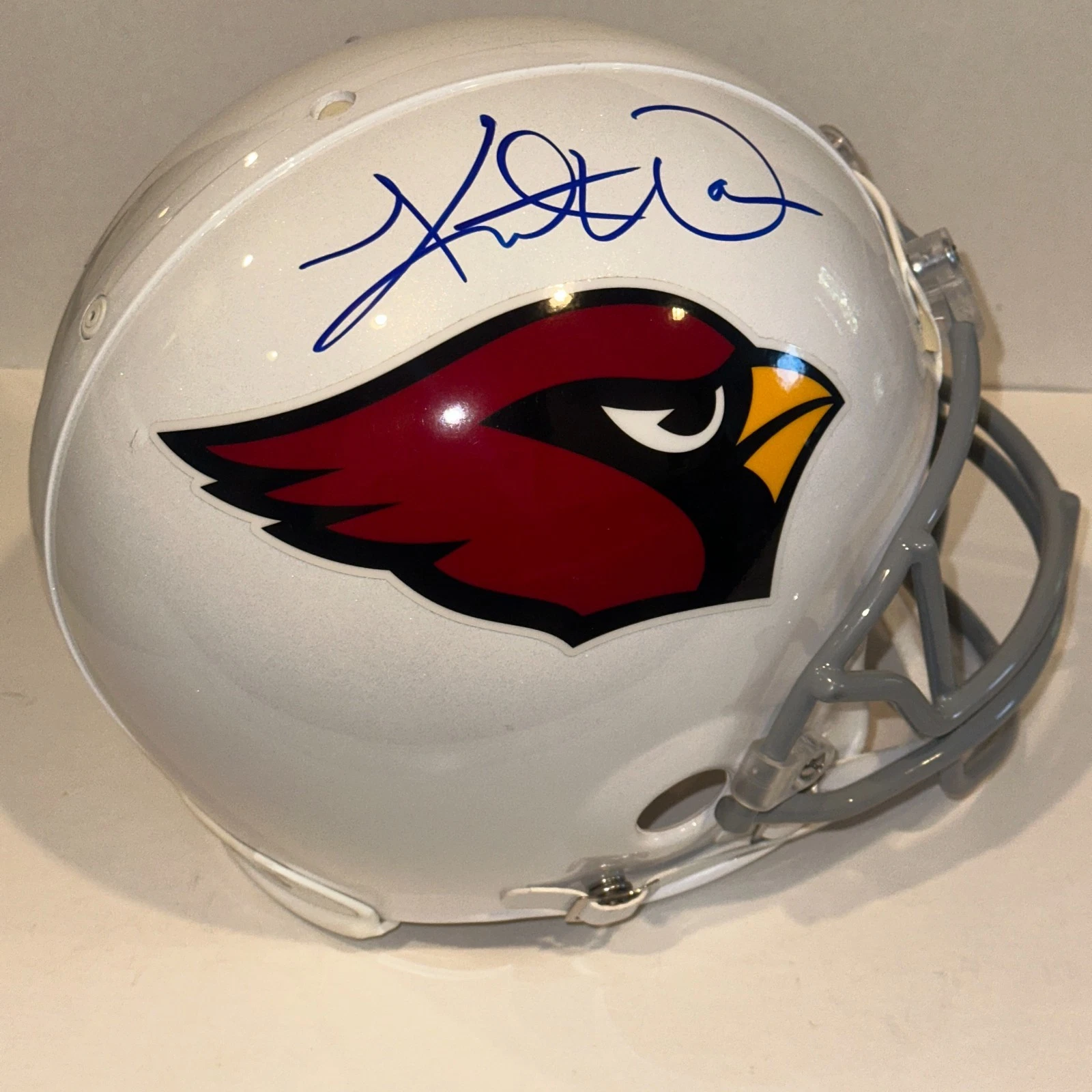 KURT WARNER Signed Full-Size Arizona CARDINALS Proline VSR4 Helmet Beckett (BAS)