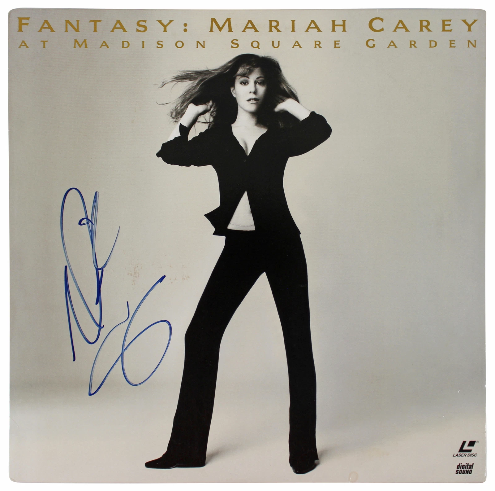 Mariah Carey Signed Fantasy: Madison Square Garden Laserdisc Cover BAS #AA49894