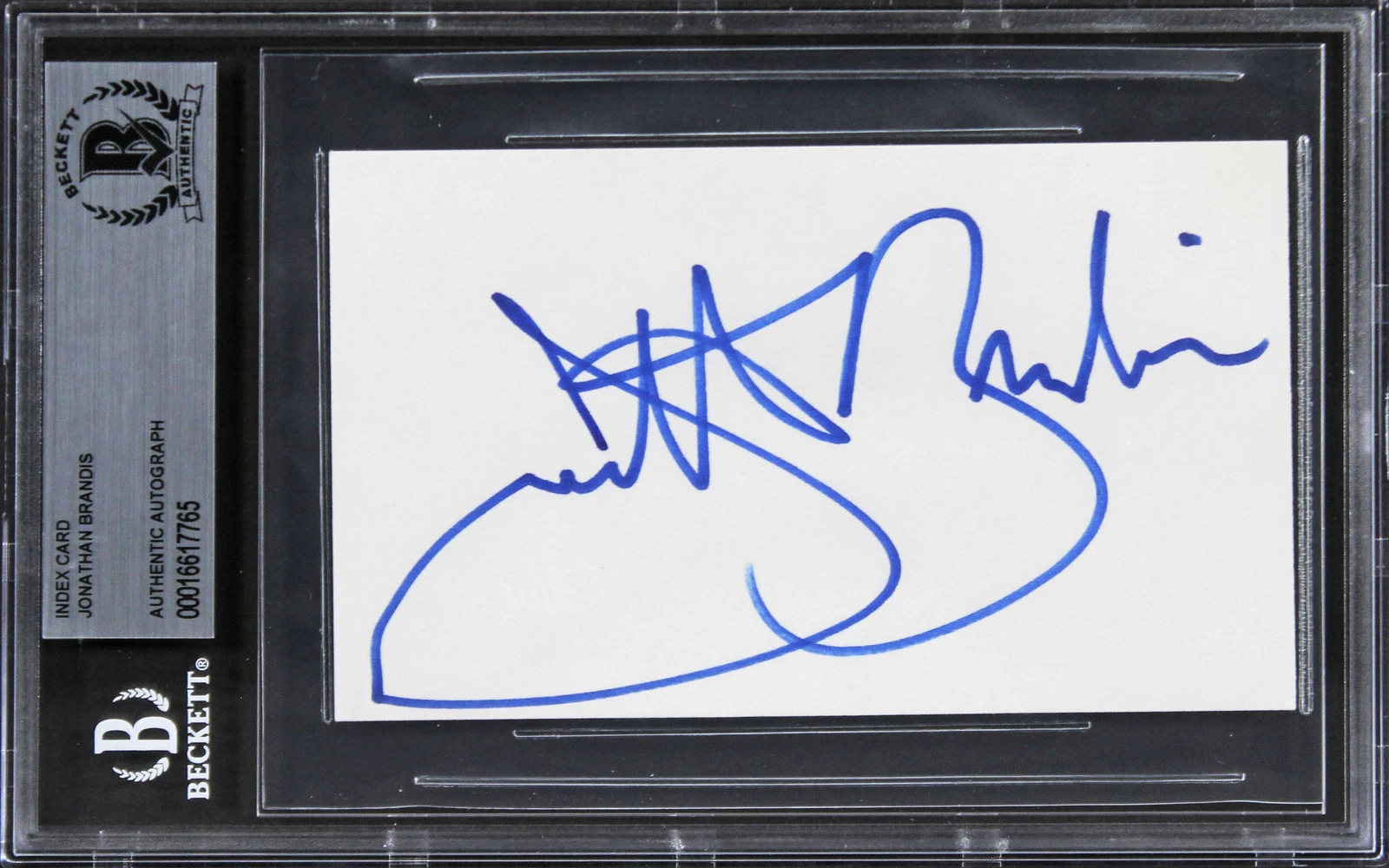 Jonathan Brandis The Neverending Story II Signed 3x5 Index Card BAS Slabbed 3