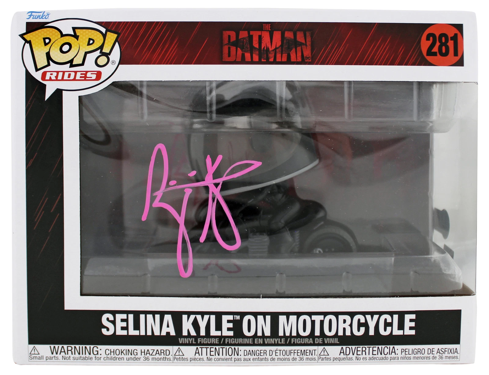 ZOE KRAVITZ BATMAN SIGNED SELINA KYLE ON MOTORCYCLE FUNKO POP VINYL FIGURE BAS COLLECTIBLE MEMORABILIA